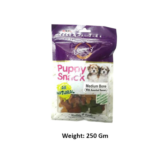 Gnawlers Puppy Snack Medium Bone 250 Gm