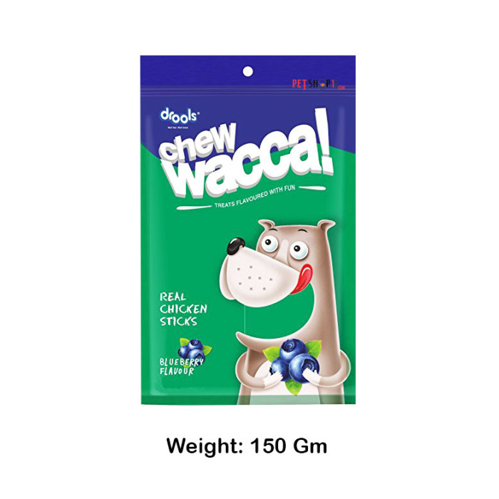 Drools Dog Treats Chew Wacca Real Chicken Sticks Blueberry Flavor 150 Gm