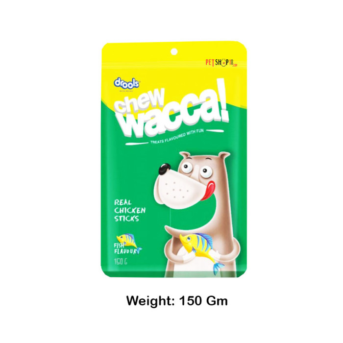 Drools Dog Treats Chew Wacca Real Chicken Sticks Fish Flavor 150 Gm
