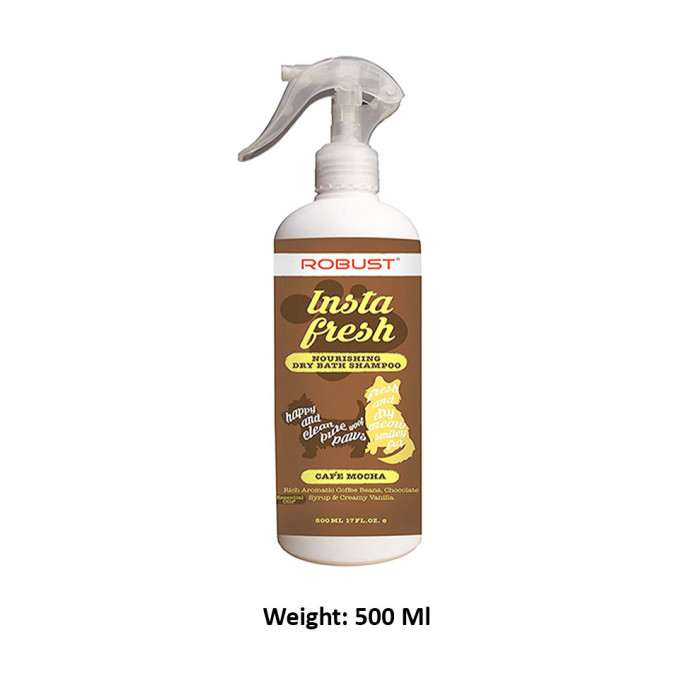 Robust Cafe Mocha Dog Dry Bath Shampoo 500 Ml