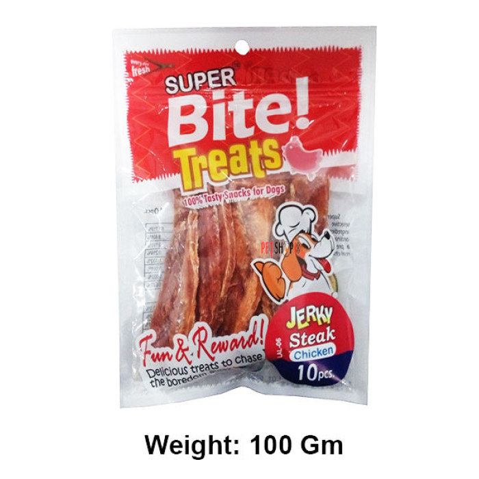 Super Bite Dog Treats Jerky Steak Chicken 10 In 1