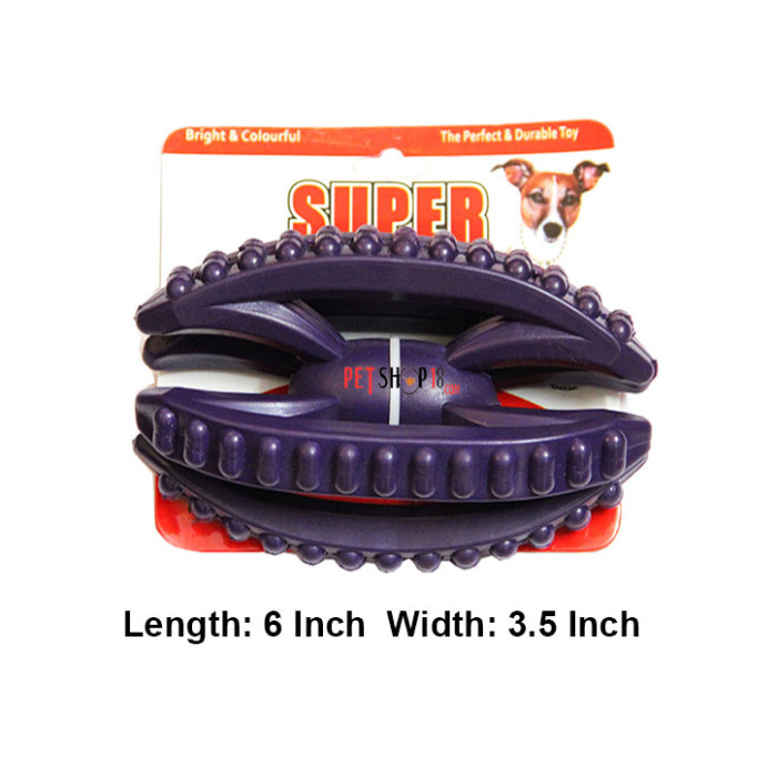 Super Dog Dog Toy Rugby Ball With Grooves