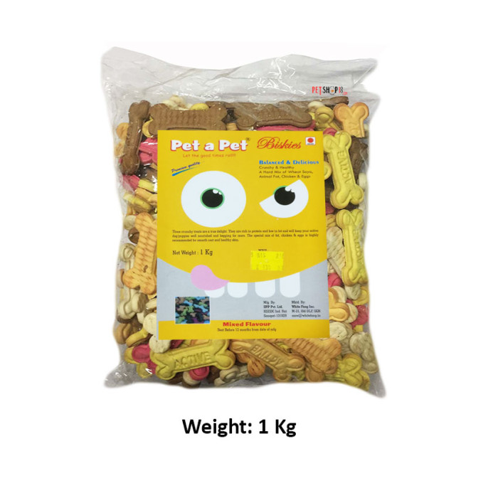 Pet A Pet Dog Treats Adult Mix Flavor Biscuit 1 Kg